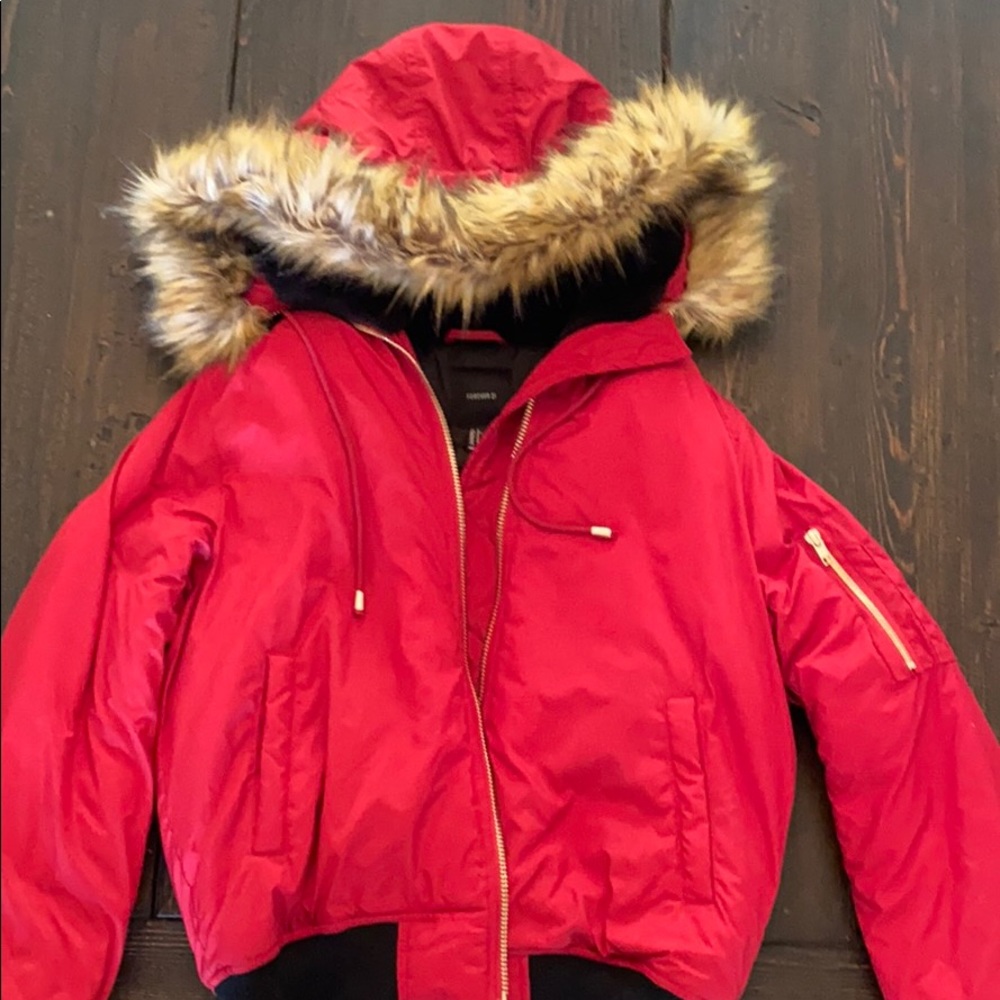 Red bomber/puffer jacket! No returns :)